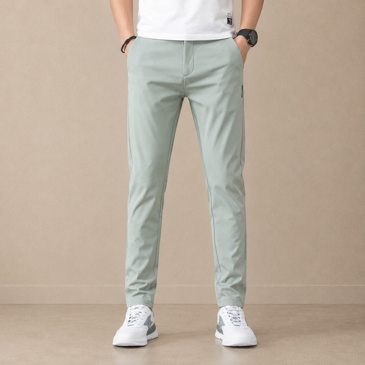 SLIM STRETCH CASUAL PANTS