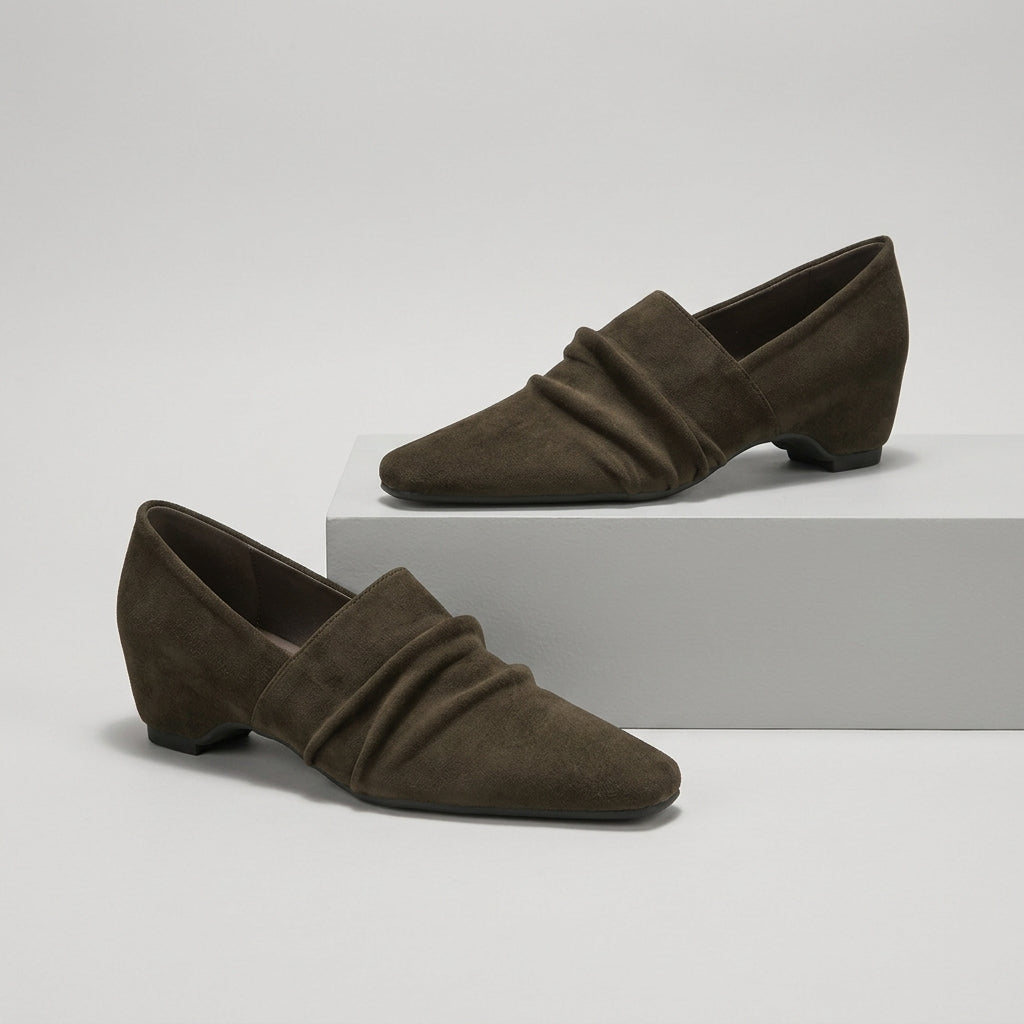 Amara Ruched Wedge Flat
