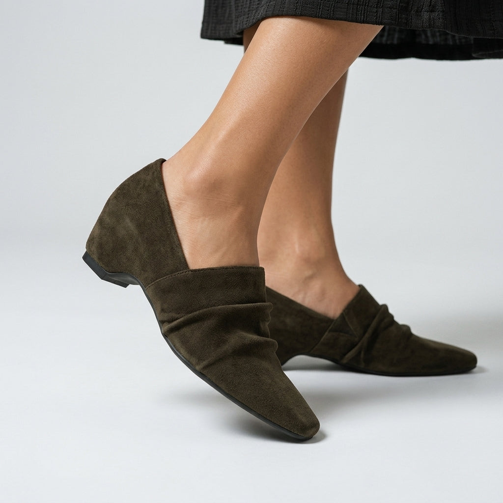 Amara Ruched Wedge Flat