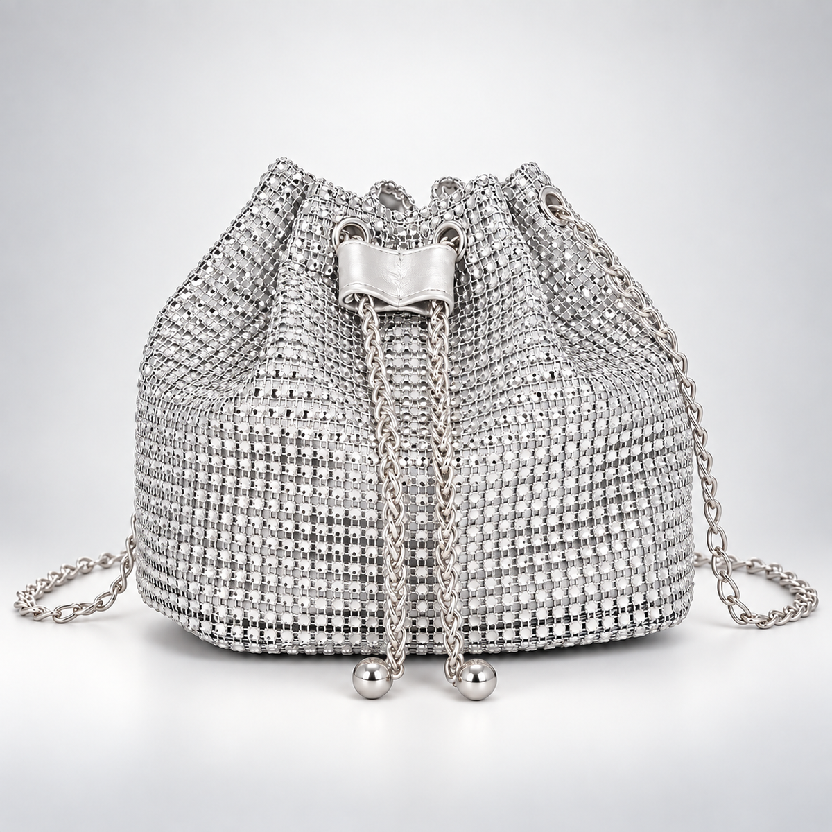 Celestine Crystal Drawstring Bag