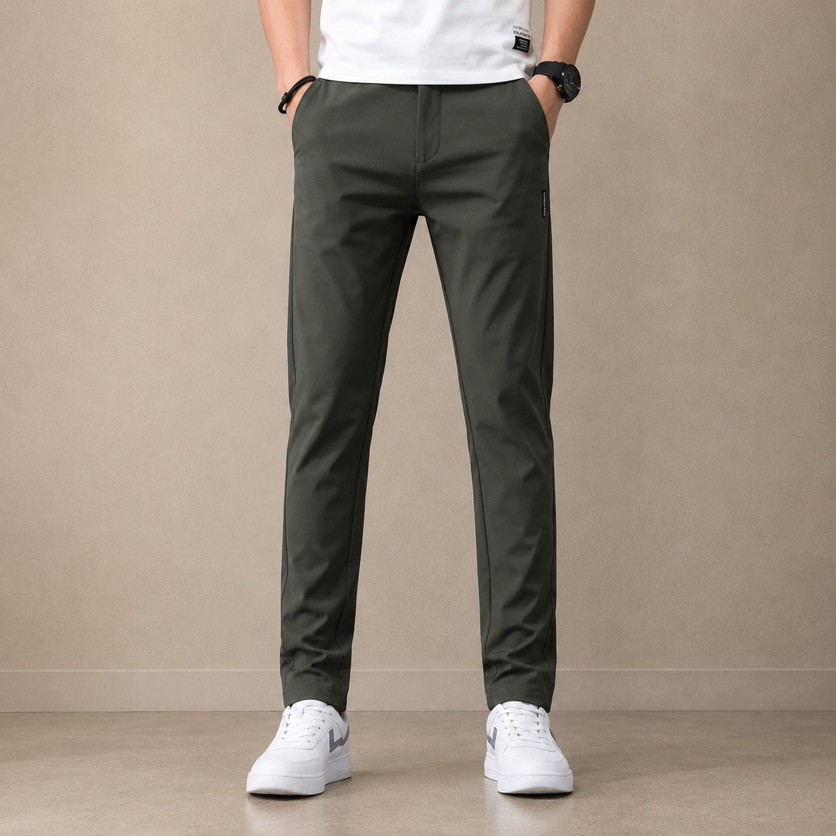 SLIM STRETCH CASUAL PANTS