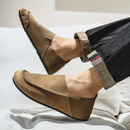Harland Suede & Leather Slip-Ons