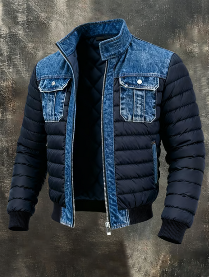Hybrid jacket in quilted denim
