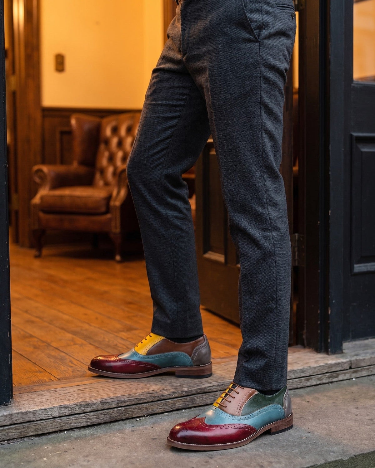 Leather Wingtip Brogue Oxford
