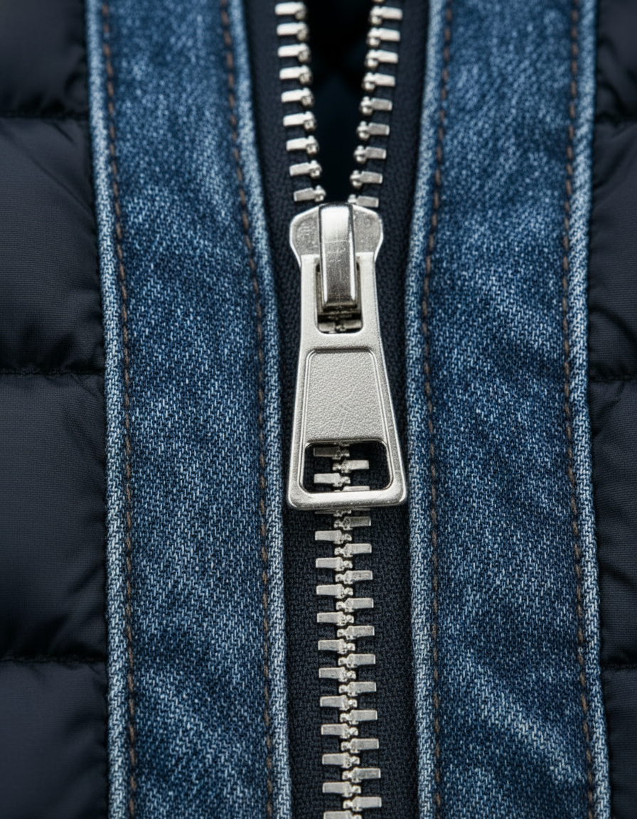 Hybrid jacket in quilted denim