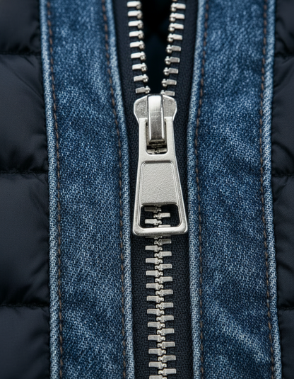 Hybrid jacket in quilted denim