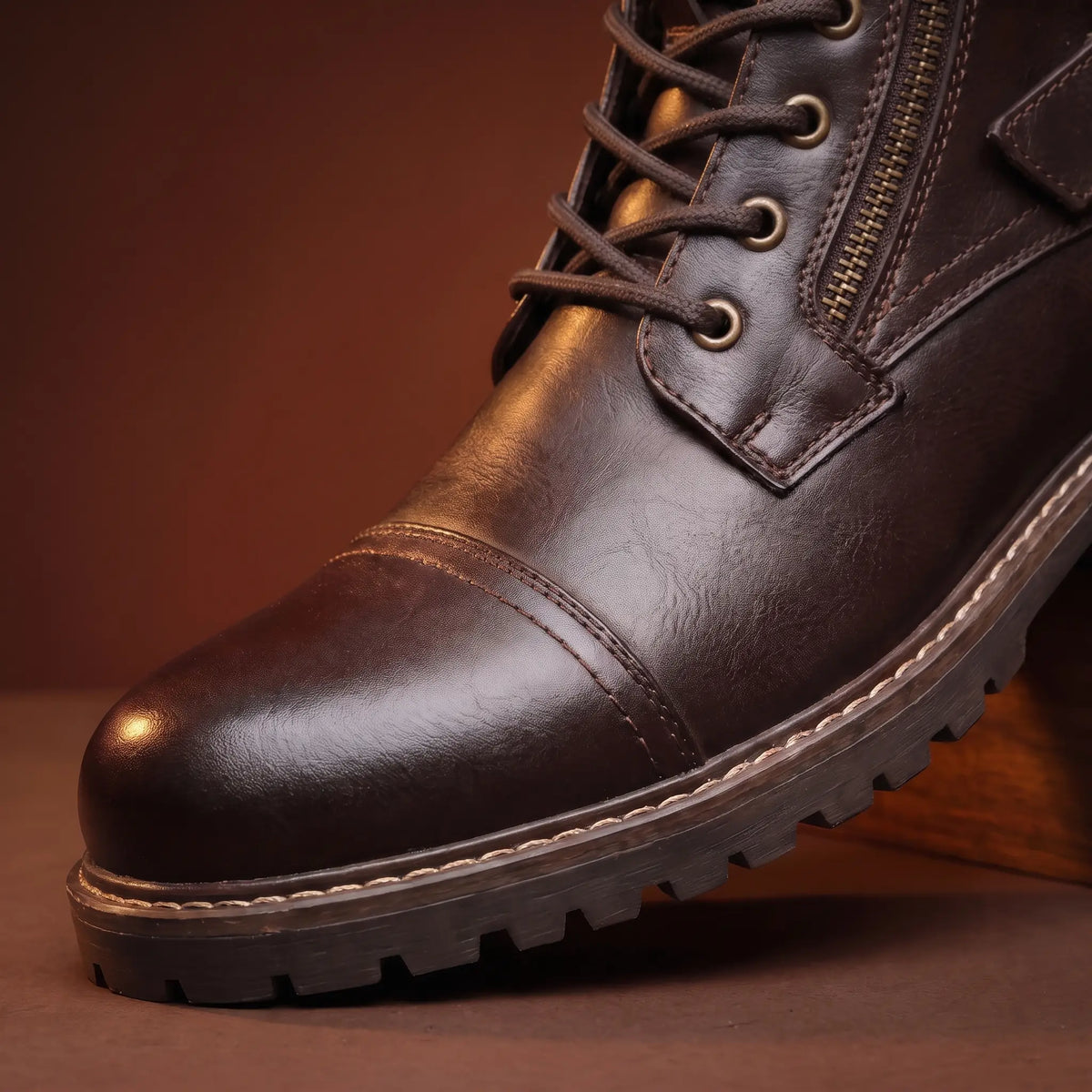 STRAPPED BIKER BOOTS