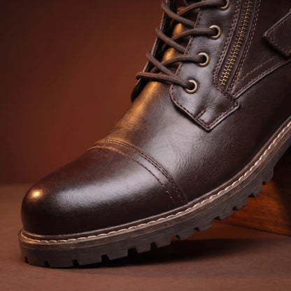 STRAPPED BIKER BOOTS